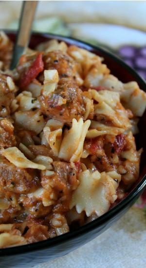 pasta and sausage