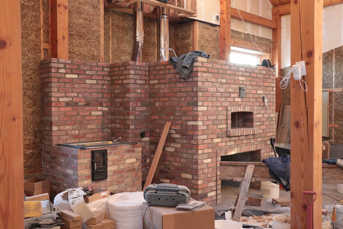 wood fired oven brick finished